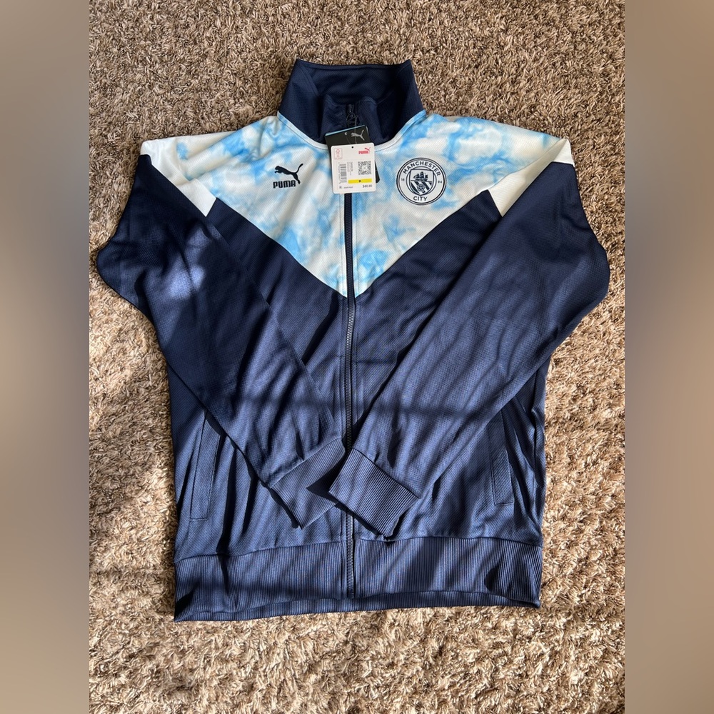 Puma Manchester City MCFC Iconic Track Jacket Mens Size Medium NWT